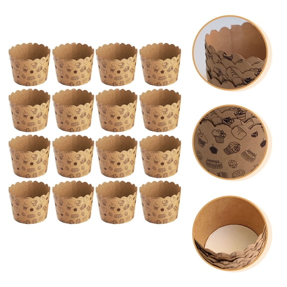 MERRYHAPY 150Pcs Disposable Brown Paper Muffin Cups Easy to Peel for Oven Baking At Home