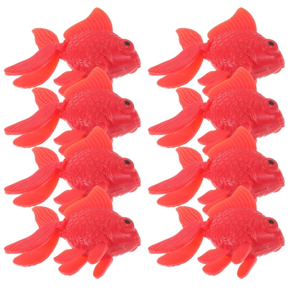 MERRYHAPY Floating Simulation Fish Tank Decorations 15 Pcs Aquarium Supplies Red Realistic