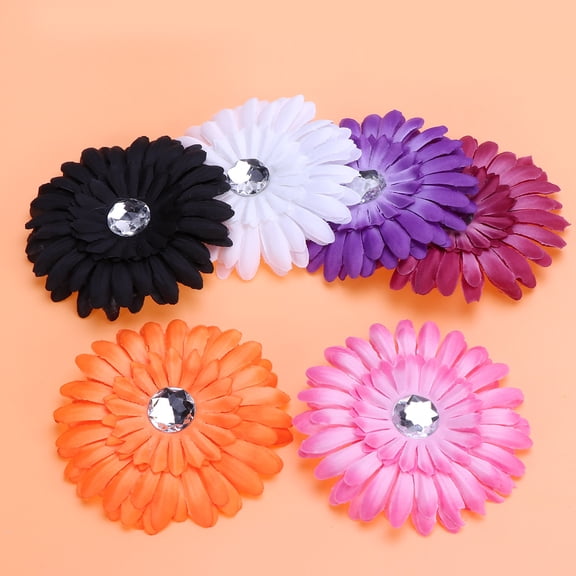 MERRYHAPY 15Pcs Assorted Color Flower Hair Accessories Crystal Pins for Elegant Hair Fastening