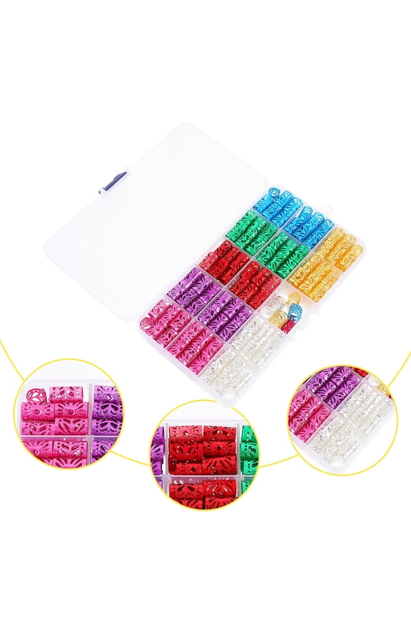 Hair Accessory Hollow Cuffs Assorted Color for Hair Braiding 170Pcs