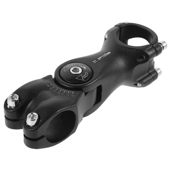 MERRYHAPY Black Adjustable Aluminum Alloy Bike Stem Riser for Handlebars, 1-Pack for Mountain and Road Bikes