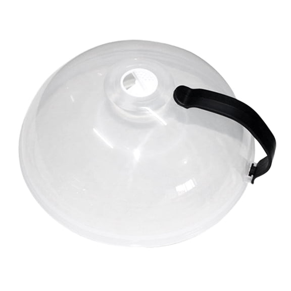 MERRYHAPY Microwave Splash Cover with Handle, Black, 1 Pack, Portable 4 x 10.4 x 4.3 Inches, Kitchen Food Splatter Guard