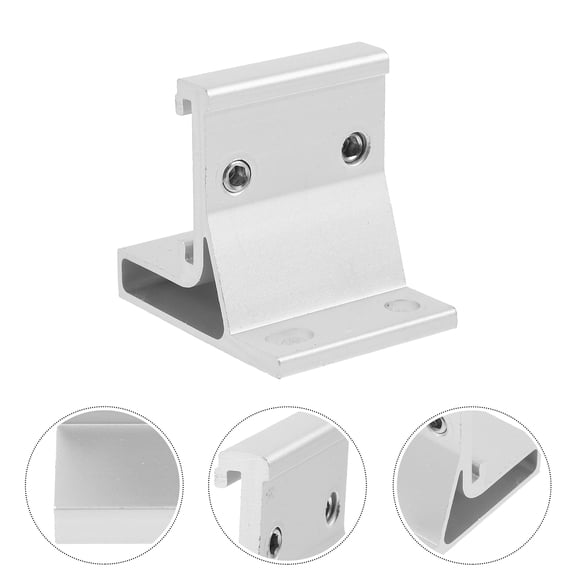 MERRYHAPY sliding door fittings Slide Track Corner Bracket Stainless Steel 1Set