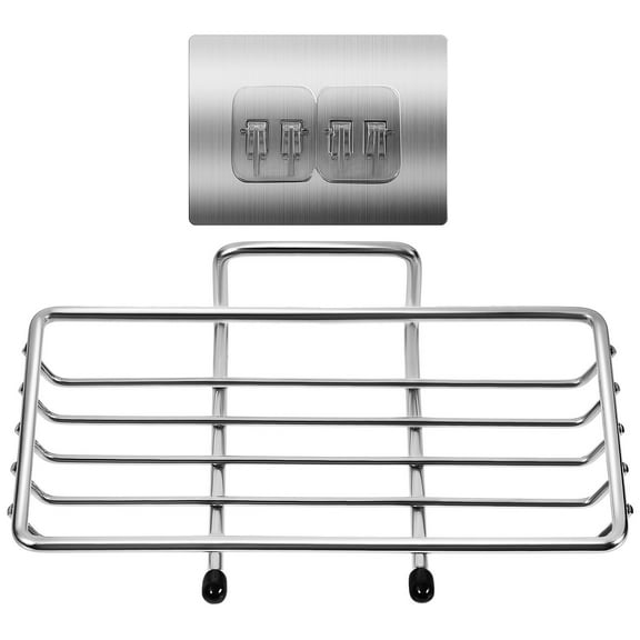 MERRYHAPY 1Pack Soap Draining Mount Silver Rectangular 15.0X9.0X3.5in