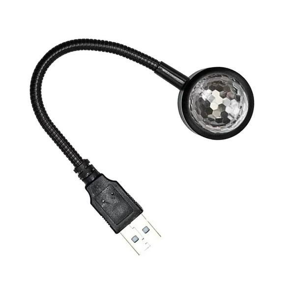 MERRYHAPY e Activated Rhythm Light Music Rhythm Ball Lamp Black Abs 1Pcs