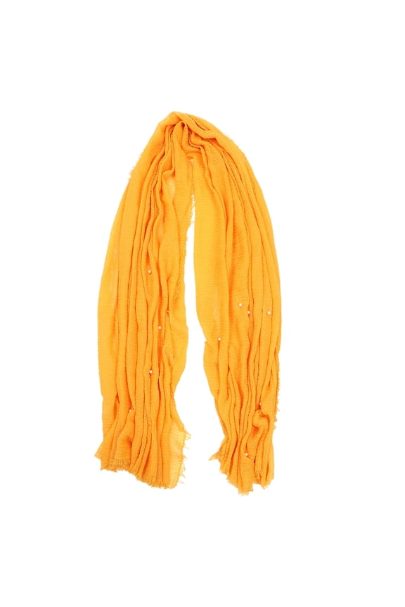 1Pc Versatile Yellow Cotton Shawl Multi Purpose Scarf for Outdoor Use