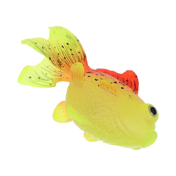 MERRYHAPY 1Pc Artificial Fish Luminous Goldfish Aquarium Decor Silicone Fish Shape