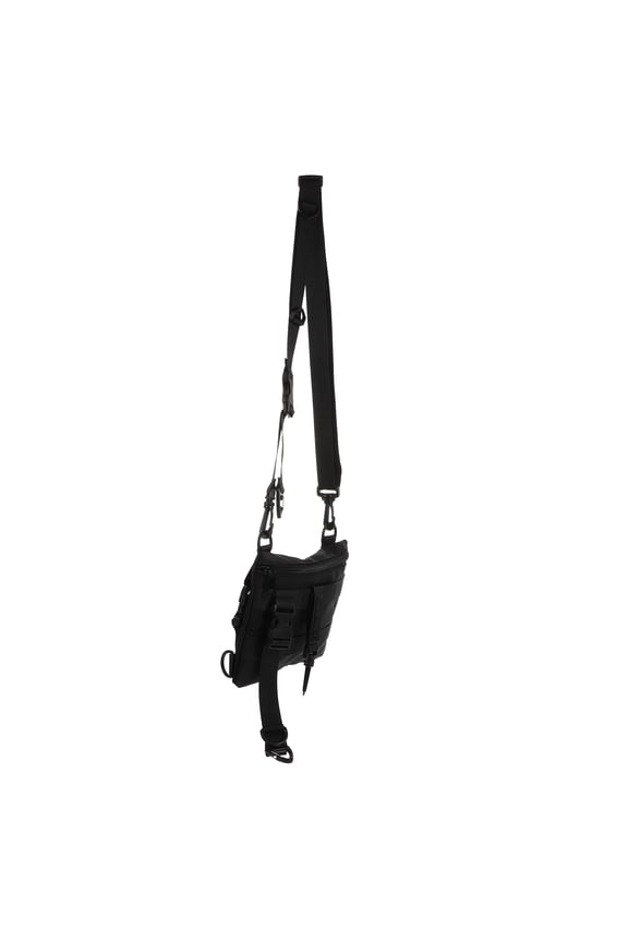 Lightweight Black Crossbody Bag 1Pc Multi-Functional Outdoor Storage Pouch with Adjustable Shoulder Strap