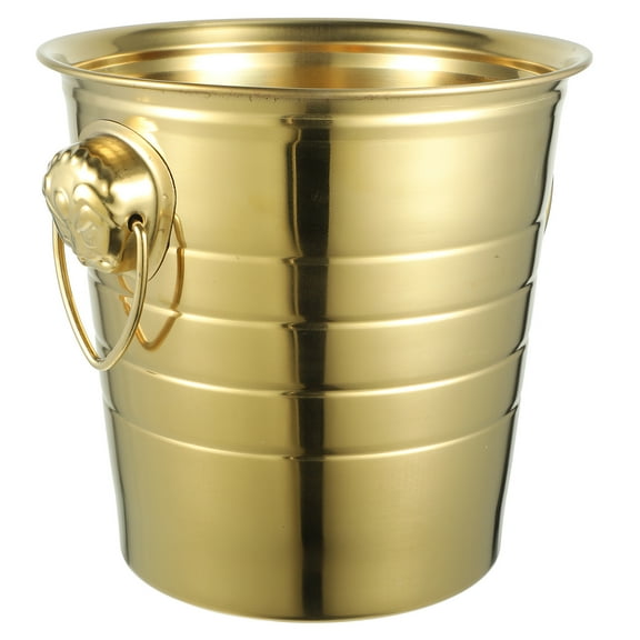 MERRYHAPY 1Pc Multi-Functional Golden Stainless Steel Beer Bottle Ice Bucket for Bar Parties and Gatherings