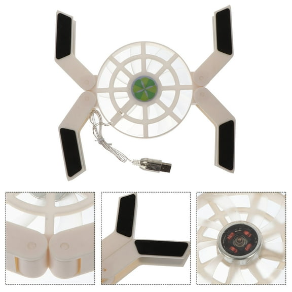 MERRYHAPY 1Pc Laptop Air Cooler White Compact Foldable Notebook Radiator for Computer Use