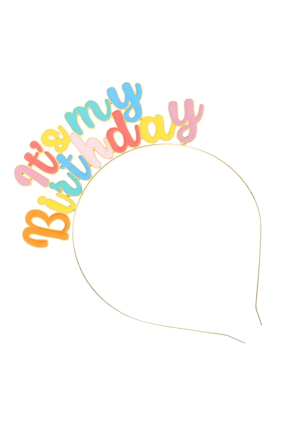 Birthday Hairband 1 Piece Multi-Alloy Decorative Headband for Birthday Party Celebration Accessory