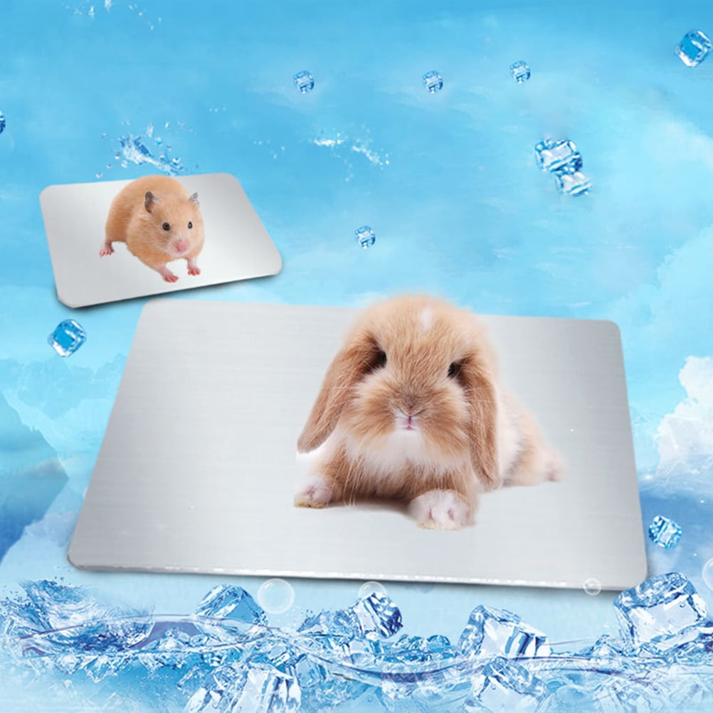 MERRYHAPY 1Pcs Cooling for Rabbits 30x20cm Silver Stainless Steel ...