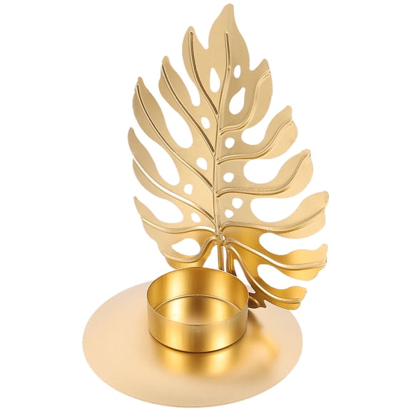 MERRYHAPY 1Pcs Golden Iron Candlesticks for Retro Home Decor and Creative Table Settings 13.5x9.5in