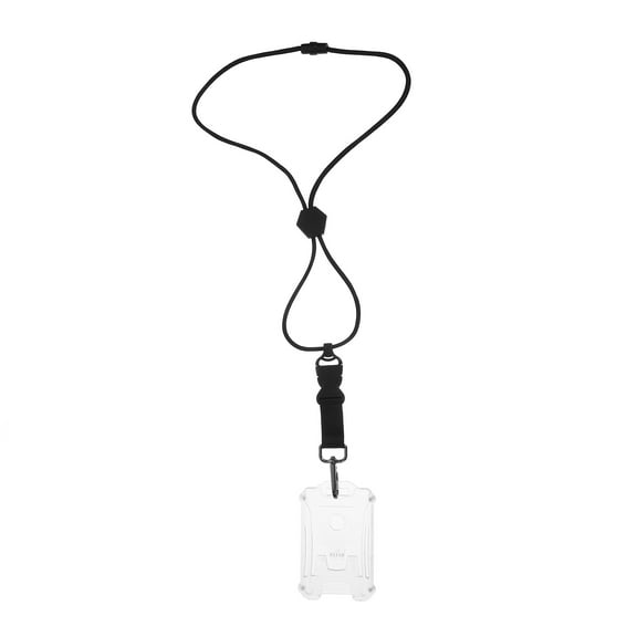 MERRYHAPY 1Pcs Portable Name Card Holder Transparent ABS Polyester Badge Holders for Staff Students Doctors