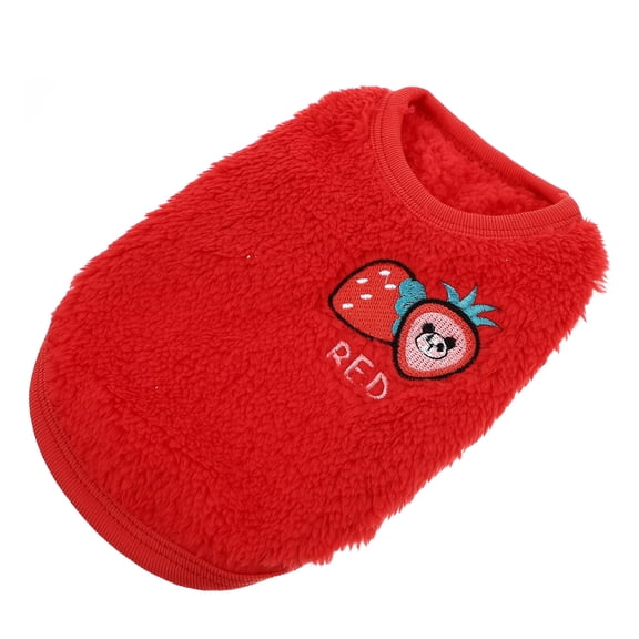 MERRYHAPY 1Pcs Rabbit Clothes Breathable Small Animals Warm Clothes Red Flannel for Winter Outdoor
