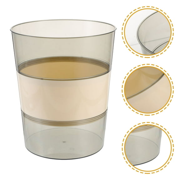 MERRYHAPY 1Pcs Smart Bathroom Trash Can in Cream White Color Detachable Feature Large Capacity Plastic