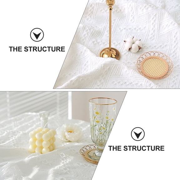 MERRYHAPY White Cotton Table Cover for Home Decor and Photo Background, Stylish and , 1 Piece