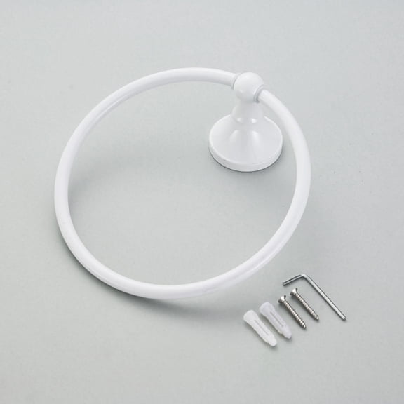 MERRYHAPY 1Pcs White Copper Bath Towel Rack For Bathroom Wall Simple Design 18 x 18 x 5.5cm