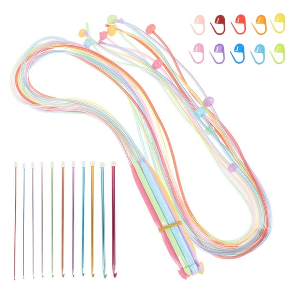 MERRYHAPY 1Set Crochet Hooks Smooth Surface Yarn Weaving Needles 34Pcs