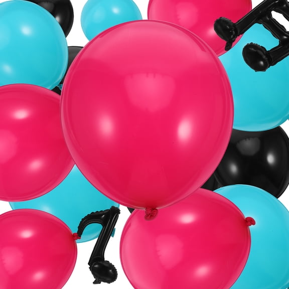 MERRYHAPY Music Themed Party Balloons Set, Aluminum Foil Assorted Colors, Decorative Music Note Balloons for Birthday and Celebration
