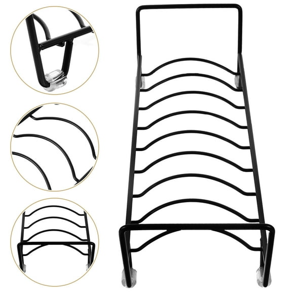MERRYHAPY Kitchen Plate Storage Rack, 1 Set Carbon Steel Organizer with Large Capacity, Compact 0.8x3.9x3.1in Space Saver