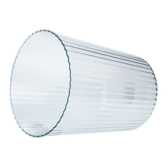 MERRYHAPY 1Set Transparent White Garbage Pail for Home Use as Clear Trash Can 11.0X8.9X8.9in