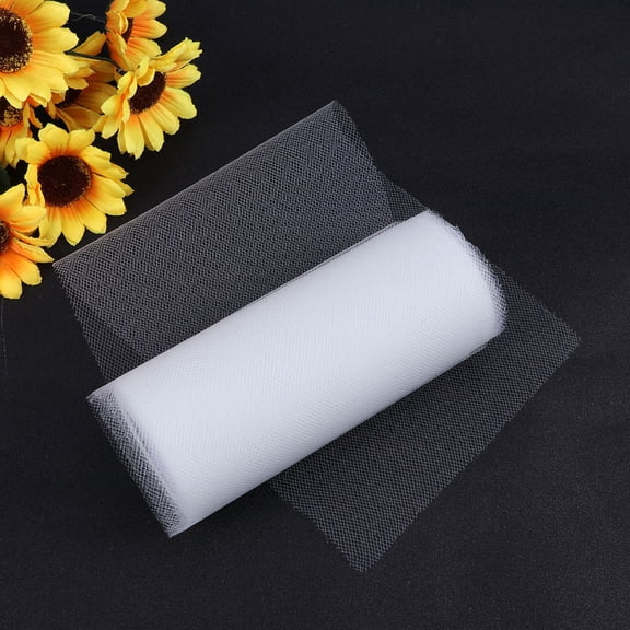 MERRYHAPY 1Set White Tulle Netting Rolls for DIY Craft and Sewing Party Decorations