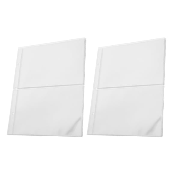 MERRYHAPY 2-Pack Transparent PVC Currency Collection Album with Large Capacity for Travel and Banknote Storage