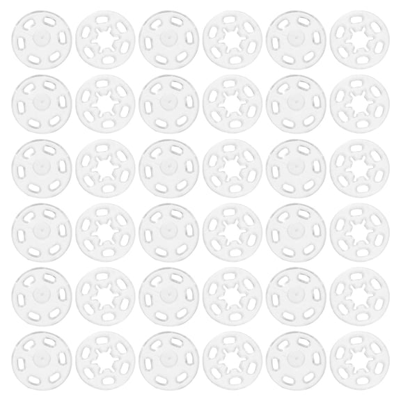 MERRYHAPY 2 Bags Transparent Plastic Snap Buttons for Clothes, Sewing, Crafts, and Daily Use Accessories