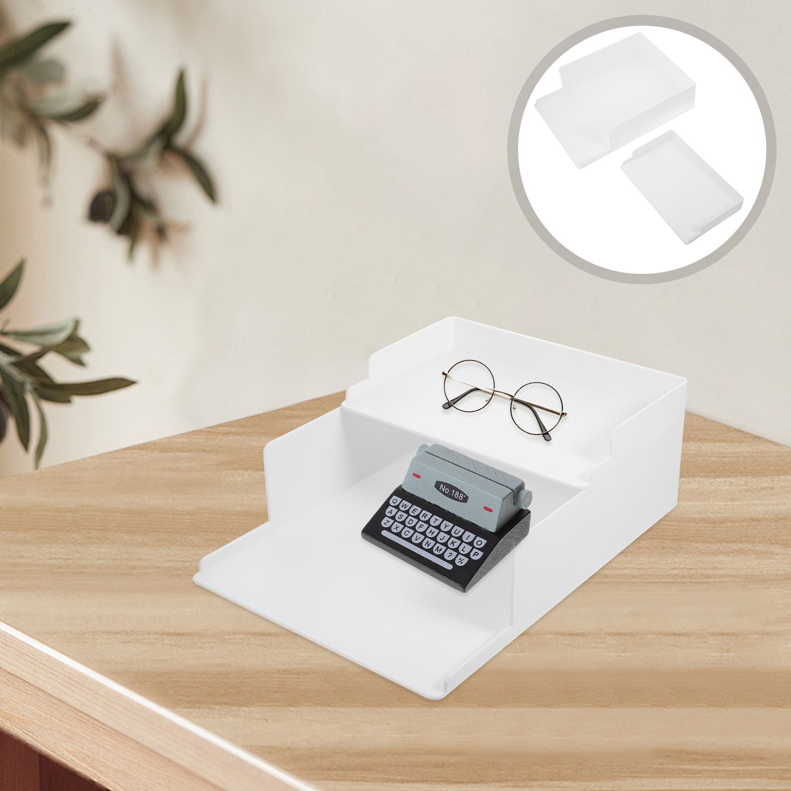 MERRYHAPY White File Storage Shelf 2-Pack for Home and Office ...
