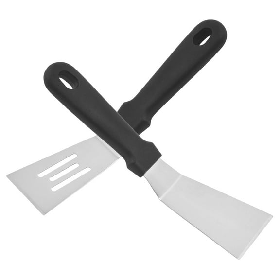 MERRYHAPY 2-Piece Stainless Steel Pancake Flipper Spatula Set Non-Stick Cooking Utensils for Frying and Kitchen Use