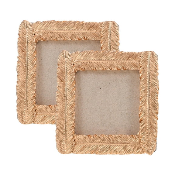 MERRYHAPY Elegant Small Resin Frames for Home Decor, Unique Design, 2 Pieces Decorative Wall Art