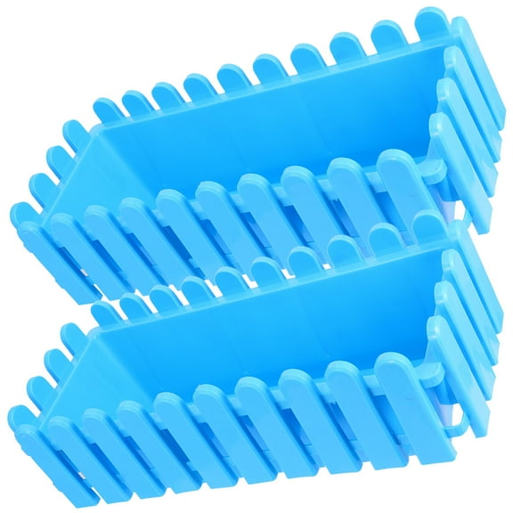 MERRYHAPY 2Pcs Reusable Blue Plastic Rectangular Planter Box for Outdoor Plants Suitable for Bonsai Succulents