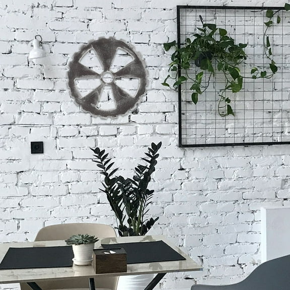 MERRYHAPY Vintage Gear Wall Art Density Board Industrial Style Unique Interior Decoration