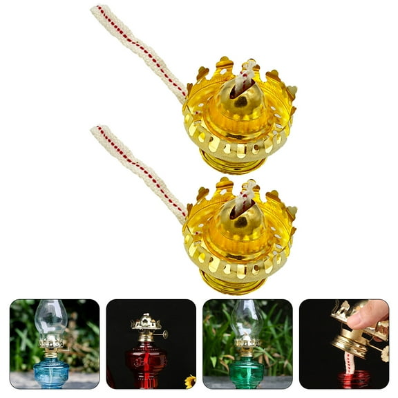 MERRYHAPY Metal Kerosene Lamp Burner Set, , Craftsmanship, 2 Pieces for Outdoor and Home Use