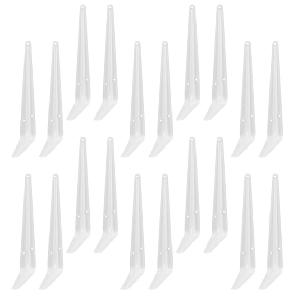 MERRYHAPY Heavy Duty Wall Shelf Brackets Iron White 20 Pieces High Weight Capacity Support