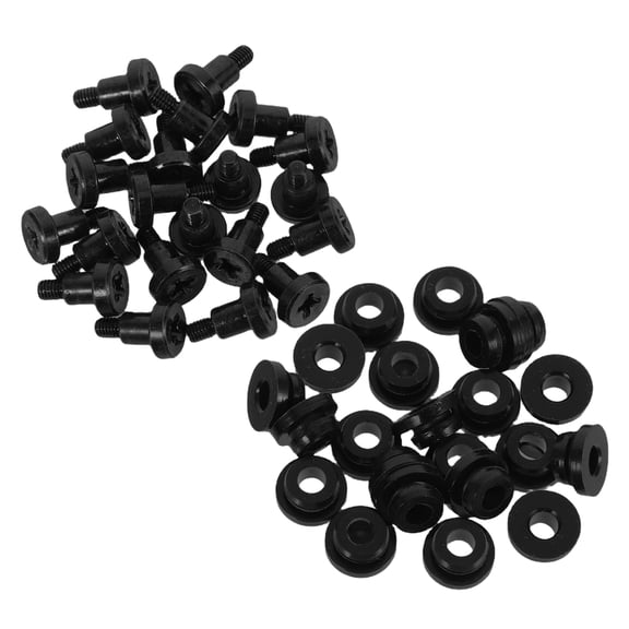MERRYHAPY Replacement Mounting Screws Black Stainless Steel 20 Sets Hardware Accessories