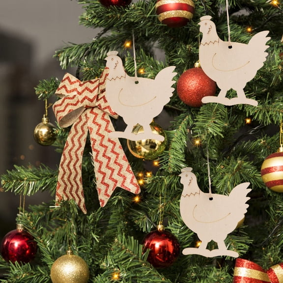 MERRYHAPY 20 Sets Chicken Cutouts For Crafts Diy Wood Decors For Easter And New Year Holidays