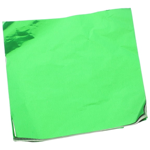 MERRYHAPY 200 Sheets Green Aluminum Foil Candy Wrapping Paper