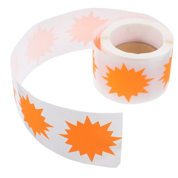 MERRYHAPY Self Adhesive Fluorescent Orange Price Stickers for Retail Use, 200 Pieces, Bright and Labels