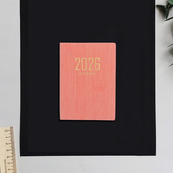 MERRYHAPY Note Taking Small Planner Pink PU for Professionals and Students 1Set