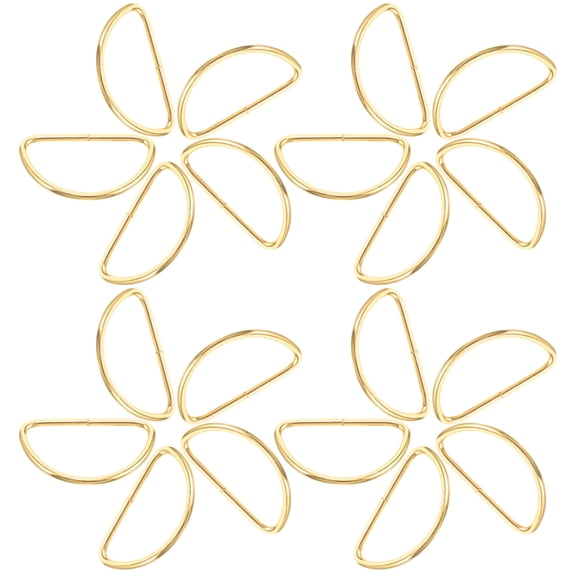 MERRYHAPY 20PCS Metal D- for Bags, Straps, and Crafting Accessories Hardware