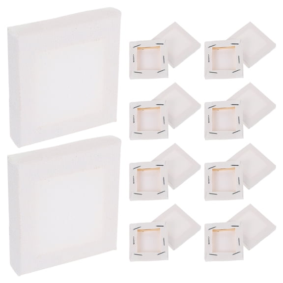 MERRYHAPY 20Pcs White Cotton Canvas Frames for Painting Small Portable Oil Painting Wrap Frames