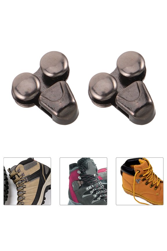 20Pcs Grey Metal Boot Lace Buckles Weather Resistant Durable Hiking Shoe Repair