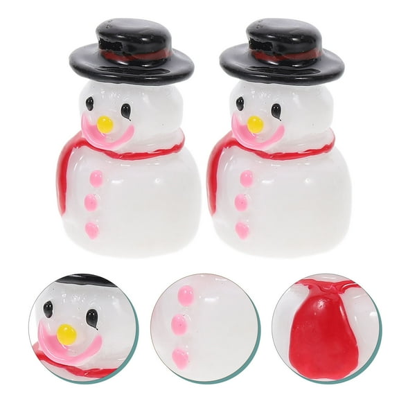 MERRYHAPY 20pcs Mini Snowman Figurines for Crafts, Resin Winter Decorations, Creative Hobby Supplies