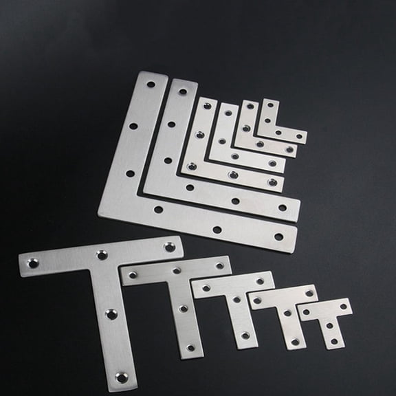 MERRYHAPY 20Set Flat Mending Plate Fixing Brackets Stainless Steel Work Bench Reinforcement
