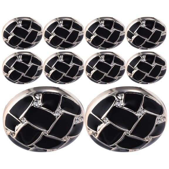 MERRYHAPY 20pcs Black Round Buttons for Outerwear Sewing Accessories Fasteners for Coats Jackets and Sweaters