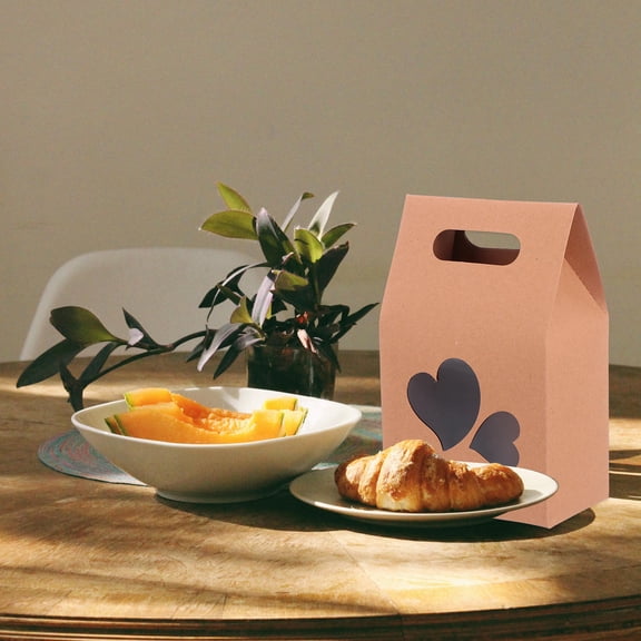 MERRYHAPY 24-Pack Portable Kraft Paper Snack Boxes with Window, Food Grade, , Perfect for Party and Packaging