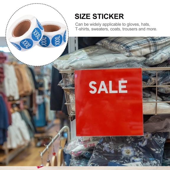 MERRYHAPY clothing size marking Size Sticker Blue Paper for Hats 2Set