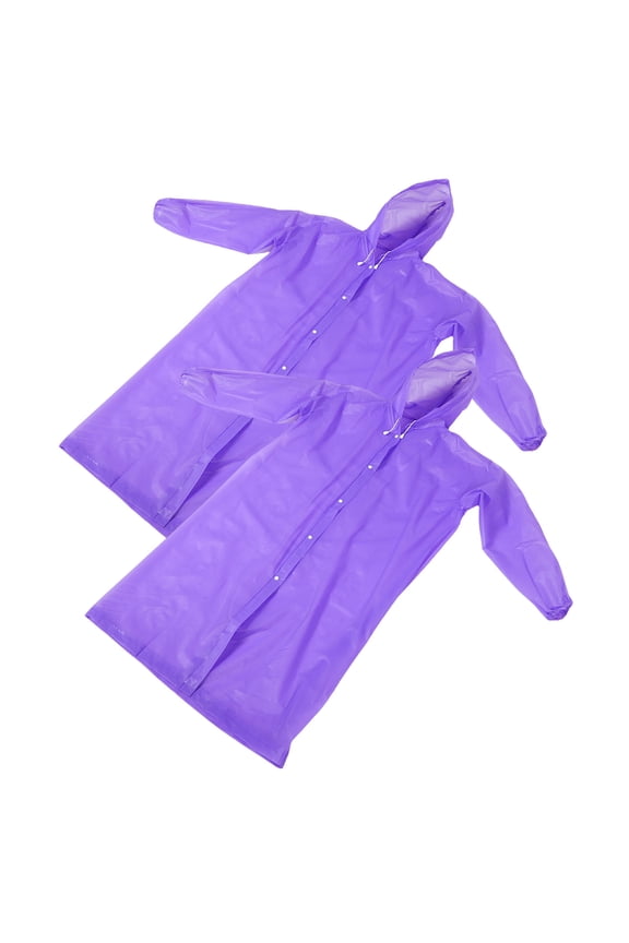 Violet Eva Raincoat for Men Waterproof Full Coverage Hooded Poncho 2Pcs